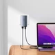 Мережевий зарядний пристрій МЗП Baseus GaN5 Pro Ultra-Slim 65W Type-C+USB + Type-C to Type-C 100W (1m) (CCGP15011) Gray - зображення 4