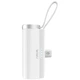 Портативний зарядний пристрій Power Bank WIWU W026 2 in 1 Type-C із БЗУ For Apple Watch 15W 5000 mAh White - зображення 4