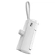 Портативний зарядний пристрій Power Bank WIWU W026 2 in 1 Type-C із БЗУ For Apple Watch 15W 5000 mAh White - зображення 5