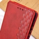 Протиударний шкіряний чохол книжка GETMAN Cubic (PU) для Xiaomi Redmi 13 4G / Poco M6 4G Червоний - зображення 5
