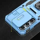 Ударопрочный чехол Camshield Army Ring для Samsung Galaxy A35 / A55 Голубой/Light Blue - изображение 4