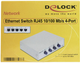 Switch Delock RJ45 10/100 Mbps 4 port manual bidirectional (4043619875887) - obraz 3