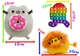 Набор Мягкая игрушка Pusheen cat Кот c пончиком 15х12см Пушин Кэт Лев 10х7см Pop-It Among Us райдужний n-12411 - изображение 2