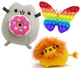 Комплект Мягкая игрушка Pusheen cat Кот c пончиком 15х12см Пушин Кет Лев 10х7см и Pop It Бабочка n-12408 - изображение 1