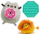 Набор Мягкая игрушка Pusheen cat Кот c пончиком 15х12см Пушин Кэт Лев 10х7см и Pop It Восьмиугольник n-12410 - изображение 1