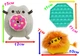 Набор Мягкая игрушка Pusheen cat Кот c пончиком 15х12см Пушин Кэт Лев 10х7см и Pop It Восьмиугольник n-12410 - изображение 2