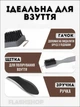 Універсальна щітка для чищення взуття та одягу з ручкою та гачком для підвішування (сіра) - зображення 2