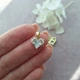 Кулон Хрустальное сердце, 12х12,8 мм., 18К, цвет - золото - изображение 1