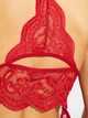 Боди женский Love кружевом с открытым доступом красный XL - изображение 8