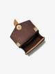 Женская сумка Michael Kors Greenwich Small Color-Block Logo and Saffiano Leather Crossbody Bag (коричневая лого) - изображение 2