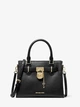 Женская сумка Michael Kors Hamilton Small Leather Satchel (черная) - изображение 1