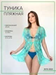 Туніка-халат для пляжу Samegame 90982 бірюзовий (стегна 111-115 см) 46 (XXXL) - зображення 9