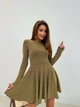Жіноча вечірня сукня кльош з люрексом Uaclothes 42-44 Золотистий (like30240-104481349) - изображение 3