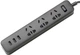 Удлинитель Xiaomi Mi Power Strip 3 USB XMCXB01QM Black (NRB4028CN) - изображение 1