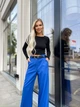 Fashions • Жіночі штани Jasmina Fashions 50-52 електрик (1257-бу) - зображення 6