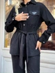 Fashions • Женский вельветовый костюм Лойд Fashions 46-48 черный (1015-бу) - изображение 7