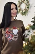 БЕЗ БРЕНДУ • Свитшот женский Sens Fashions 46-48 шоколад (4226-фг) - изображение 3