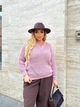 Fashions • Светр жіночий оверсайз Ніка Fashions 44-56 пудра (231-нс) - зображення 1