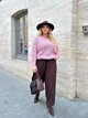 Fashions • Светр жіночий оверсайз Ніка Fashions 44-56 пудра (231-нс) - зображення 6