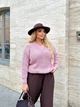 Fashions • Светр жіночий оверсайз Ніка Fashions 44-56 пудра (231-нс) - зображення 7