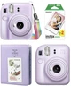 Набор Fujifilm INSTAX Mini 12 Lilac Purple фиолетовая фотокамера мгновенной печати / картриджи / фотобумага 20 фото / чехол прозрачный / альбом 64 фото / подарочная упаковка - изображение 1