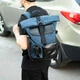 Городской рюкзак RollTop синий для ноутбука на 20-25 литров РоллТоп Rytm для путешествий - изображение 13