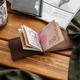 Зажим для денег из натуральной кожи без фиксации в темно-коричневом цвете Simple BROWN - изображение 2