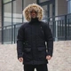 Зимова парка Intruder HotWint утеплена пухом чорна розмір S - зображення 5