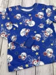 Теплая новогодняя пижама Фламинго Снеговички синяя 329-310 128 - изображение 2