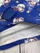 Теплая новогодняя пижама Фламинго Снеговички синяя 329-310 128 - изображение 3