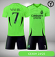 Форма футбольная детская Vini jr. №7 Реал Мадрид (Real Madrid) 2025, р.24 рост- 135-145 (салатова) - изображение 1