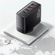 Сетевое зарядное устройство Essager 100W GaN 4 Travel Charger 2 Type-C + 2 Type-A Black (ES-CD37) - изображение 8