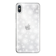 Чехол прозрачный Новогодний Clear для iPhone X/Xs (04) Снежинки - изображение 1