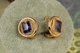 Сережки Xuping Jewelry Мексика з фіолетовим каменем 1,5 см золотисті - зображення 2