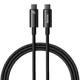 Кабель Baseus Tungsten Gold Fast Charging Data Cable Type-C to Type-C |240W, PD3.1, 1m| черный - изображение 1