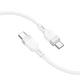 Кабель Hoco Type-C to Type-C Energy silicone charging data cable X109 |1m, 60W| белый - изображение 1