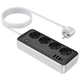 Сетевой удлинитель HOCO AC21 Sunlight 4-bit desktop socket, 3M, 3USB, 1Type-C, 17W, 3.4A, black - изображение 1