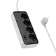 Сетевой удлинитель HOCO AC21 Sunlight 4-bit desktop socket, 3M, 3USB, 1Type-C, 17W, 3.4A, black - изображение 2