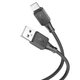 Кабель Hoco Type-C Assistant silicone charging data cable X101 |1m, 3A| black - зображення 2