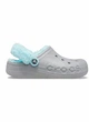 Зимові утеплені крокси Сабо Crocs Baya Lined Fuzz Strap Grey/Ice Blue M6/W8 (38)24.1-24.8 см - зображення 1