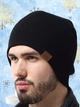 Шапка теплая мужская Okpoint зима подкладка эко мех черная one size (1250B) - изображение 1