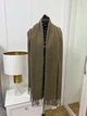 Шарф Zara универсальный мужской женский теплый мягкий с бахромой 190х65 см хаки зеленый(174015BR) - изображение 4