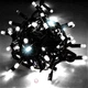 Уличная гирлянда нить профессиональная светодиодная Cold White 200 led 180 холодно белых и 20 вспышек на елку дерево дом окно улицу яркая новогодняя хэллоуин внешняя морозостойкая линейная лед - изображение 2