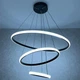 Люстра світлодіодна підвісна LUMINARIA EMILY 75W 3R APP 600х1100 BLACK/WHITE 220V IP20, LED світильник з пультом ДУ - зображення 8