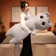 М'яка іграшка обіймашка Великий Котик 130 см My Kigu Плюшевий Сірий (9091) - зображення 2