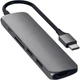 Адаптер Satechi Aluminum Type-C Slim Multi-Port Adapter 4K V2 Space Gray (ST-SCMA2M) - изображение 1