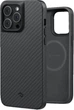 Карбоновий чохол Pitaka MagEZ Case Pro 3 Twill Black/Grey для iPhone 14 Pro Чорний + Сірий (KI1401PP) - зображення 1