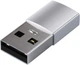 Адаптер-перехідник Satechi Aluminum з USB-A на USB-C (Silver) - зображення 3