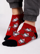 Skarpety męskie krótkie YOCLUB Funny Cotton Socks 39-42 Czerwone (5904921662079) - obraz 1