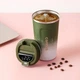 Металлическая термокружка с датчиком температуры Gradient Coffee 500 мл - хаки - изображение 3